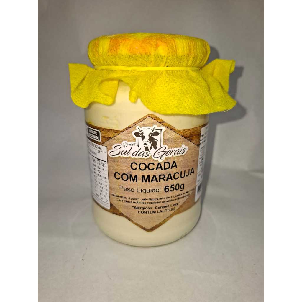 COCADA CREMOSA COM MARACUJA 650 GRS - UMA DELICIOSA RECEITA MINEIRA