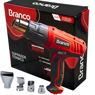 Soprador Térmico Pistola 1550w Ar Quente 2 temperaturas 350° e 600°c - BRANCO em Oferta na Shopee