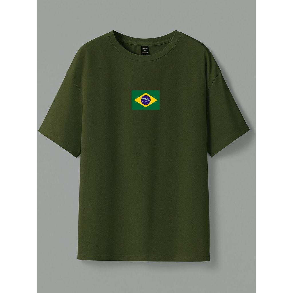 Blusa do Brasil Para Copa do Mundo Camisa de Futebol de Algodão Camiseta Premium Masculina e Feminina