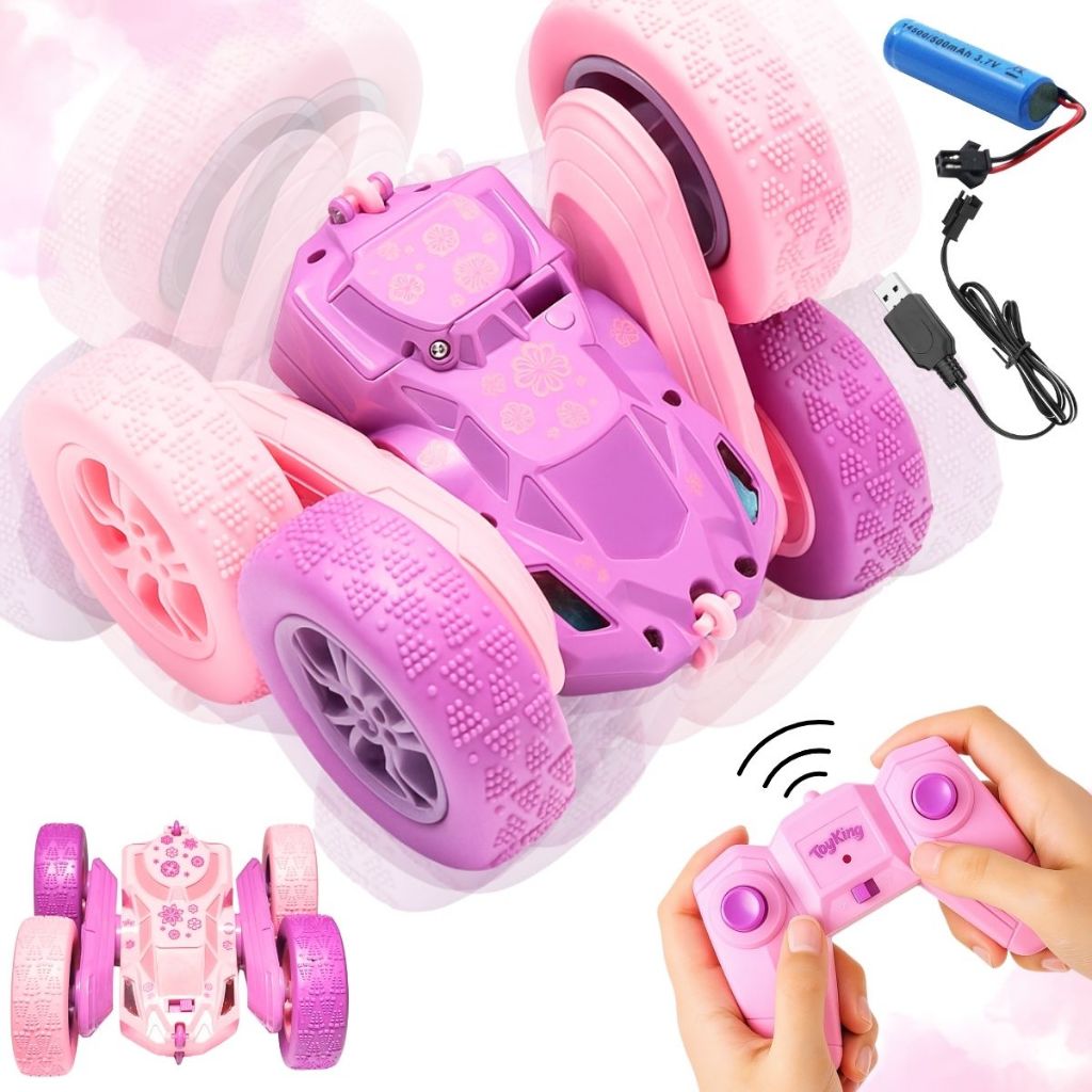 Carrinho Controle Remoto 4x4 360° Acrobático Rosa Roxo Brinquedo Infantil Menina recarregável Stunt em Oferta na Shopee