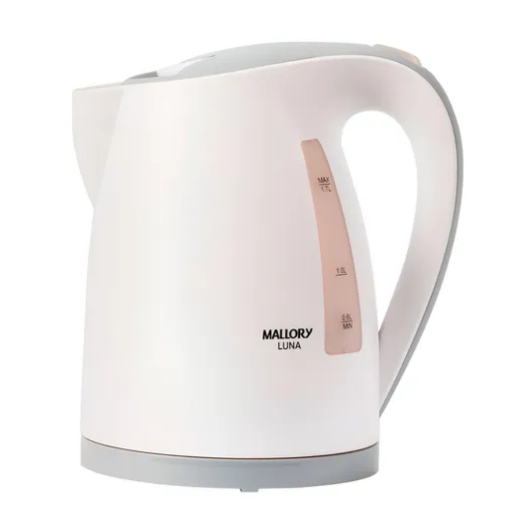CHALEIRA JARRA ELÉTRICA LUNA 1,7L MALLORY BRANCA 1200W 127V
