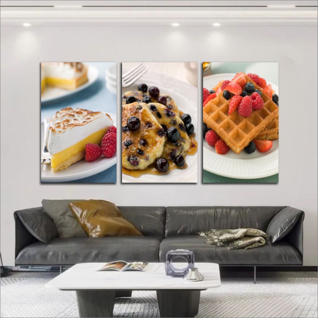 Quadro decorativo Confeitaria Cafeteria Padaria Doces Bolos Delicias Gourmet Pães Panquecas