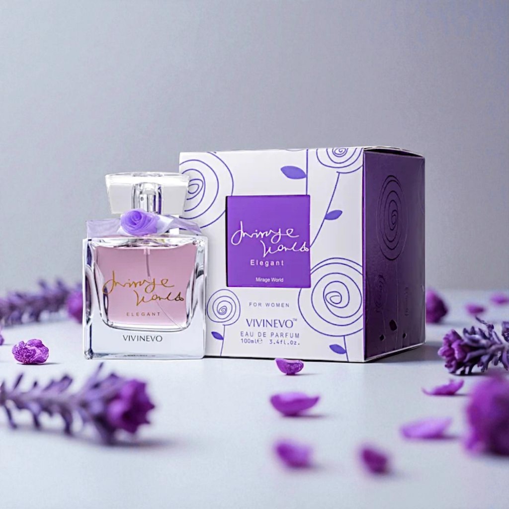 Perfume Mirage World Elegant Vivinevo Eau de Parfum 100ml – Feminino, Floral Frutado Elegante e Delicado
