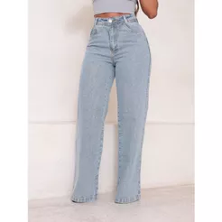 Calça Wide de Strass