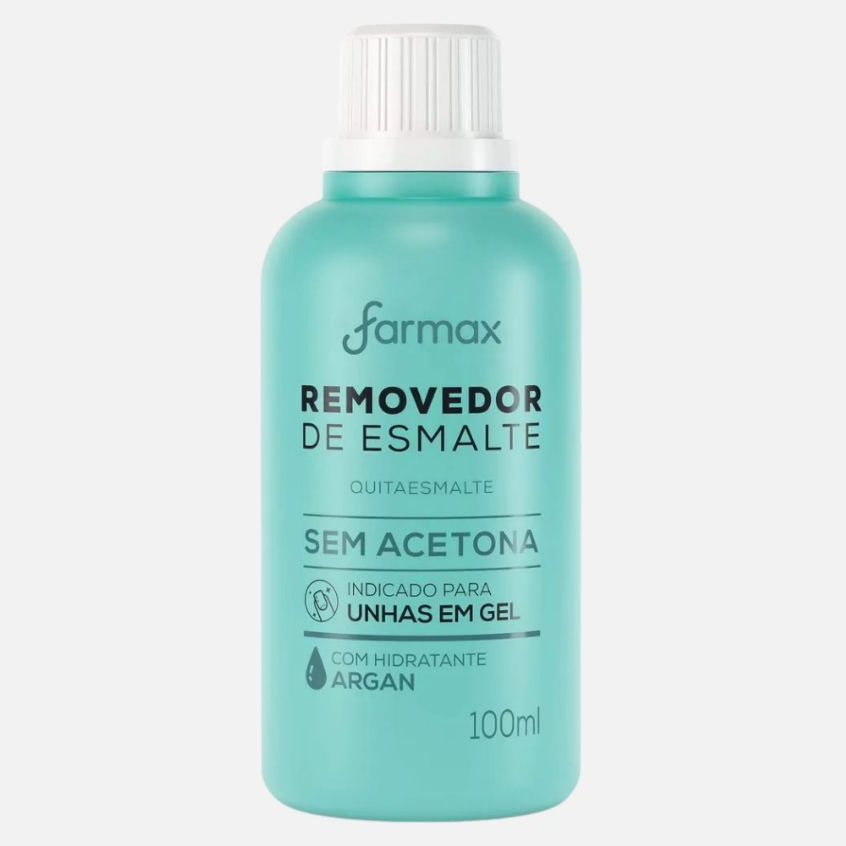 Removedor Esmalte Sem Acetona Argan Unha Gel 100ml Farmax Envio Imediato Glicerina Nutritivo Hidrata