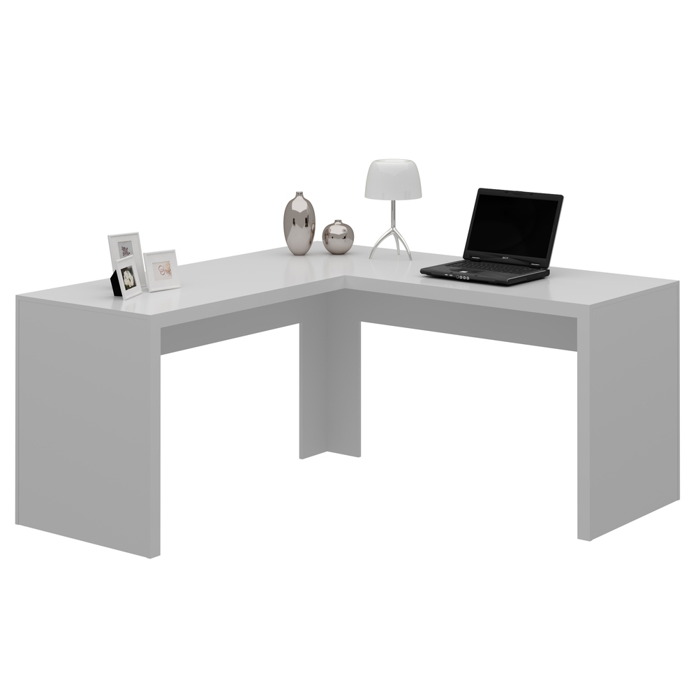 Mesa Escrivaninha De Escritório em L Home Office Branca - Tecnomobili em Oferta na Shopee