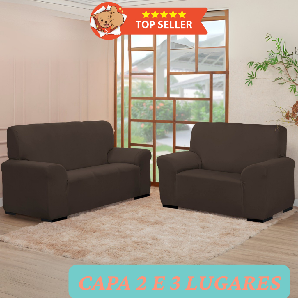 Capa de Sofá Lisa Ajuste Coladinha -Tamanhos Poltrona 1 Lugar, 2, 3 e 4 Lugares - Proteção