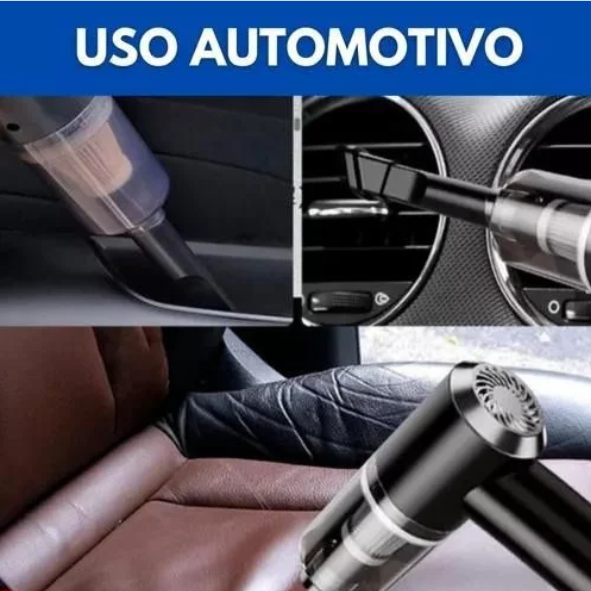 Mini Aspirador de Pó Soprador Portátil Sem Fio Sucção 3 em 1 USB Recarregável Bivolt 120w — imagem 2 de 2