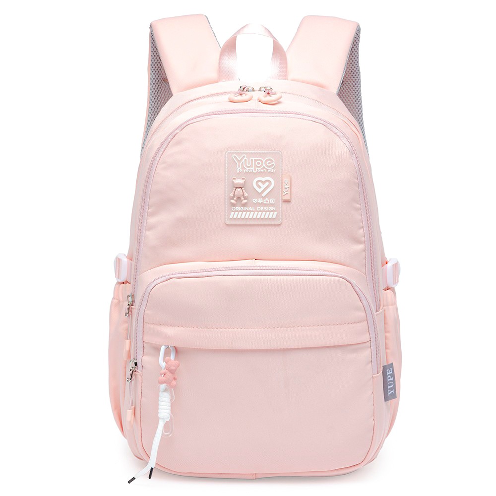 Mochila Feminina Juvenil Faculdade Rosa Básica Yupe Reforçada