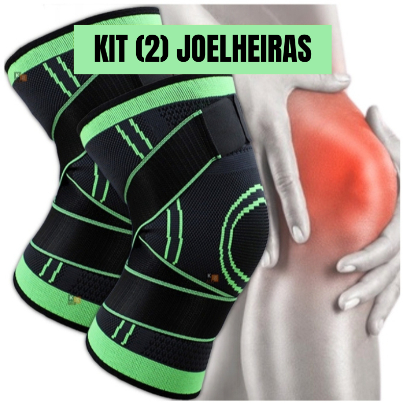 Kit 1/2 Joelheiras  De Compressão Tensor Alívio De Dor No Joelho em Oferta na Shopee