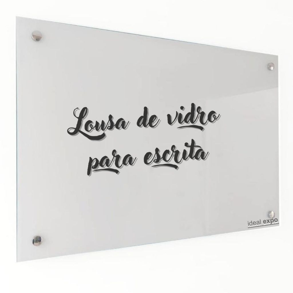 Lousa de vidro 90x60 cm branca ou incolor quadro para escrita organização pessoal em Oferta na Shopee