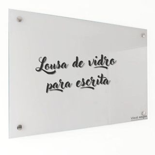Lousa de vidro 90x60 cm branca ou incolor quadro para escrita organização pessoal em Oferta na Shopee