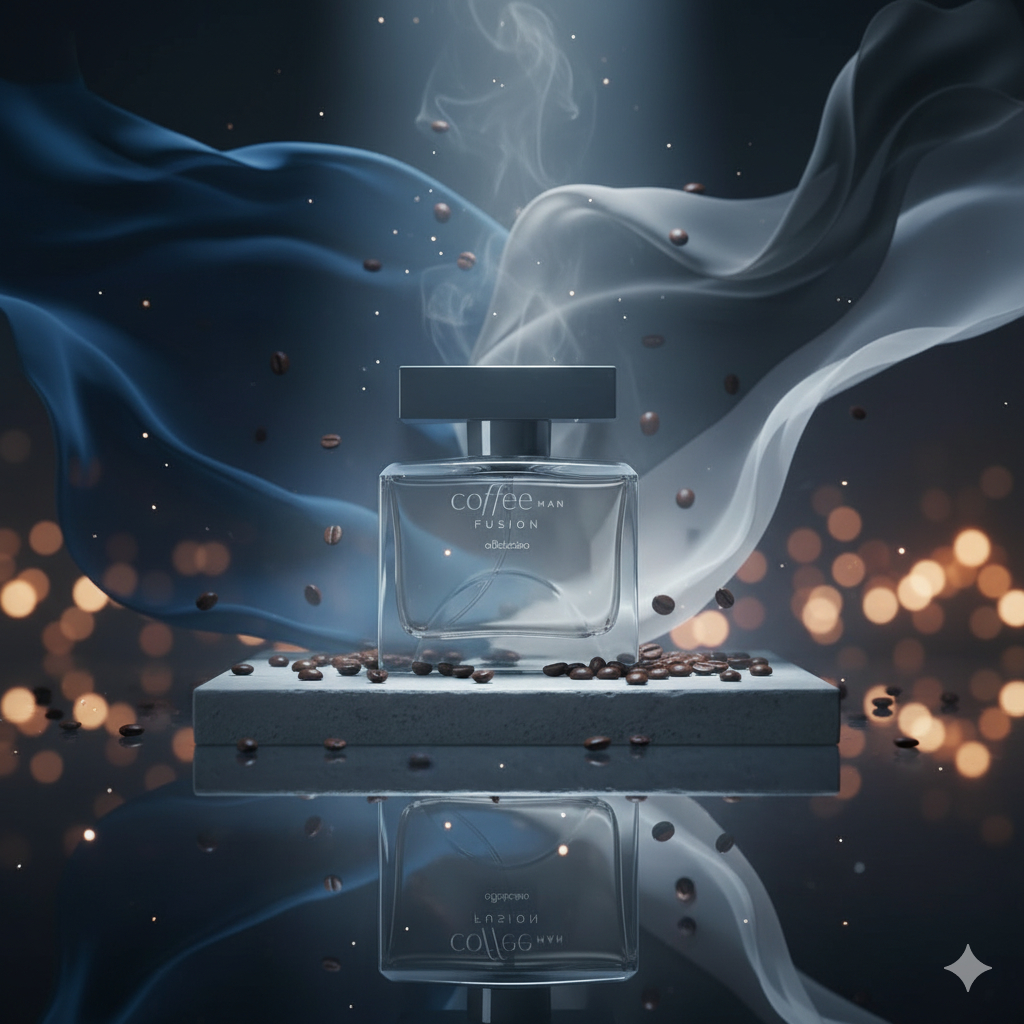 Perfume Coffee Man Fusion: O Calor do Âmbar e a Força do Café em uma Essência Sedutora.