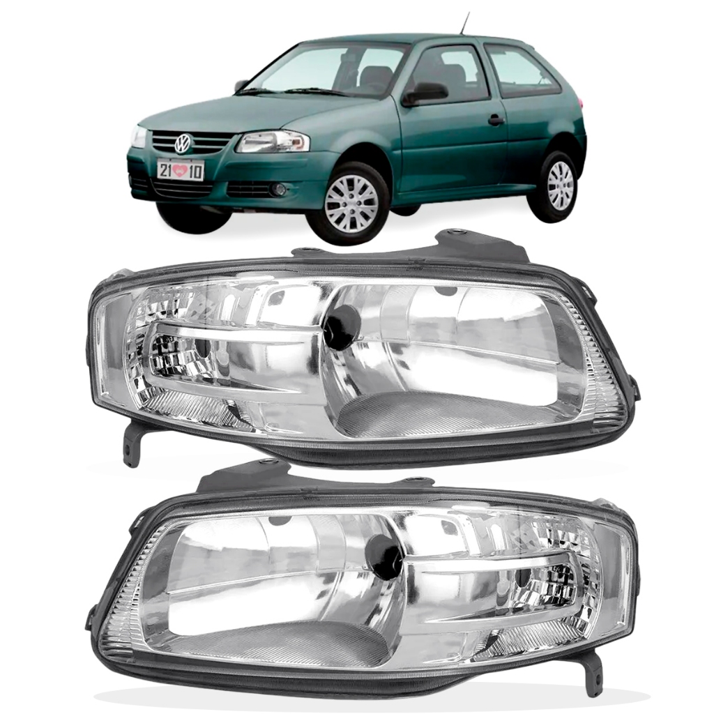 Par Farol Gol Saveiro Parati G4 2006 A 2012 Cromado em Oferta na Shopee