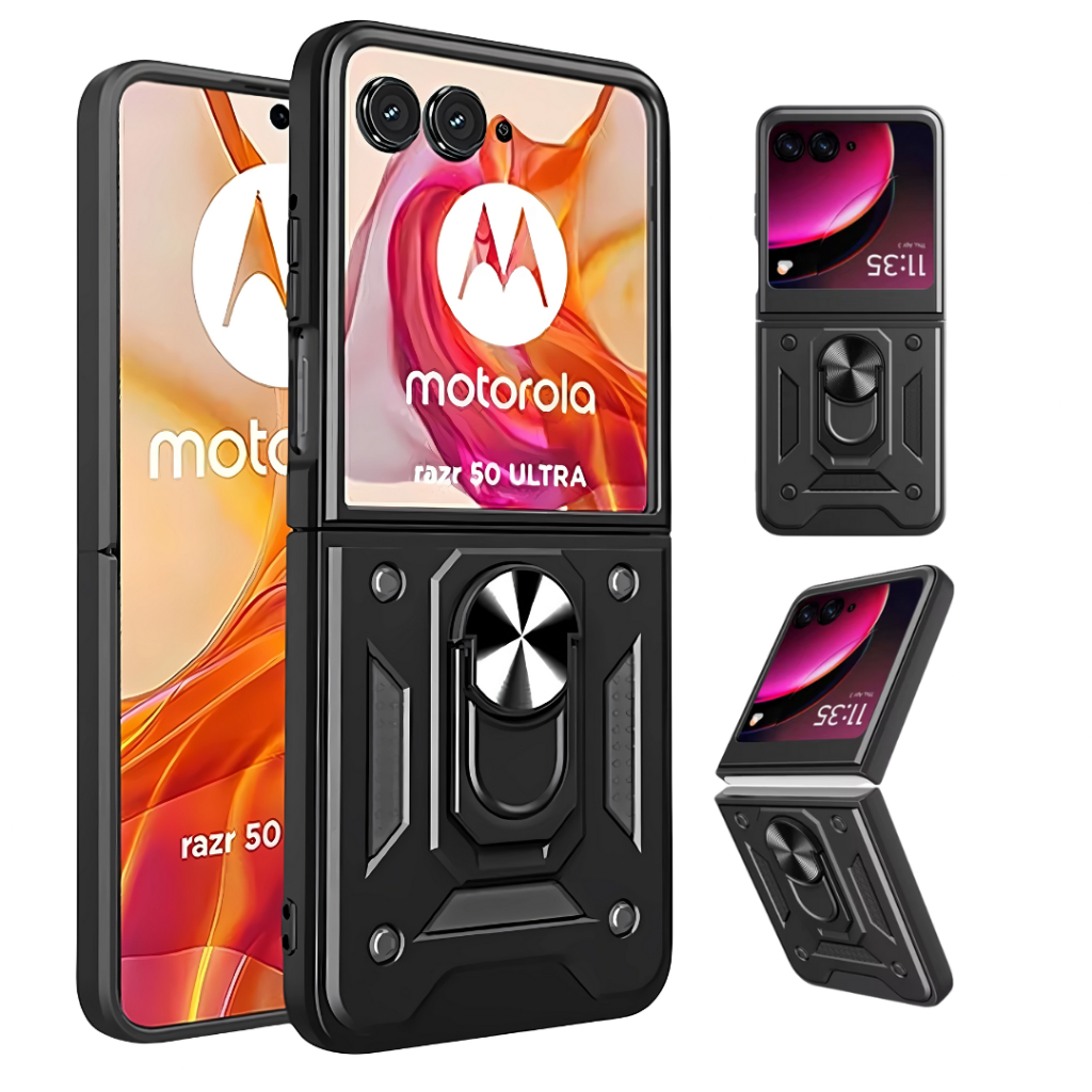 Capa Capinha Proteção Nível Militar C/ Suporte e Proteção de Câmera Para Motorola Razr 50 Ultra em Oferta na Shopee