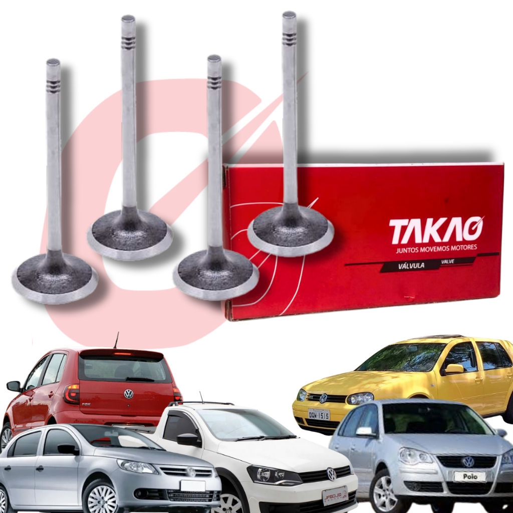 Válvula Admissão 34,5X6X99,18 Vw Ea111 G4, G5, G6 1.6 8v Gol Takao