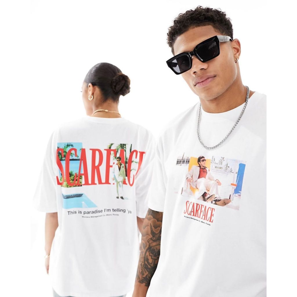 Camiseta Scarface Aftersoul oversized unissex streetwear Tony Montana plus size algodão