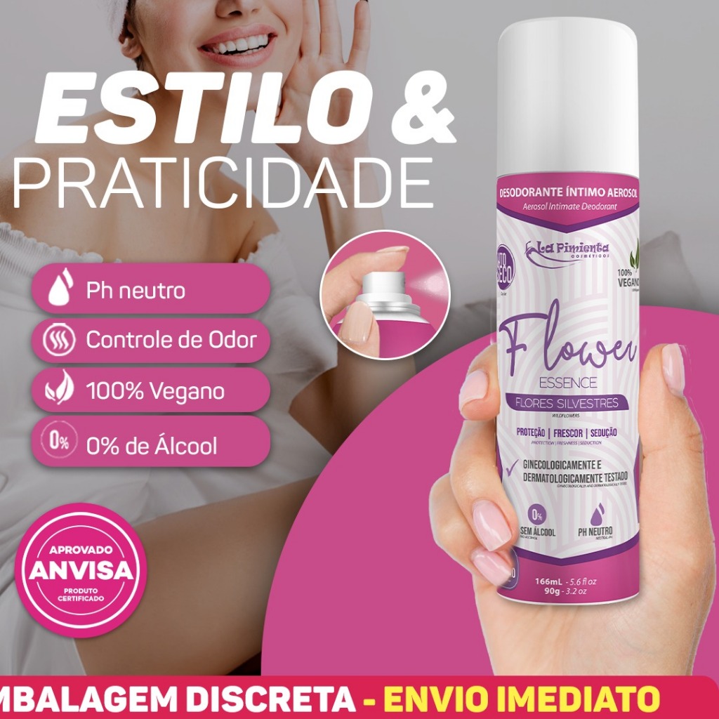 DESODORANTE ÍNTIMO FEMININO – VAGINA CHEIROSINHA, PRONTA PARA QUALQUER MOMENTO