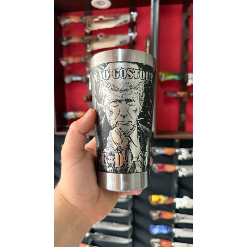 #Copo termico# Personalizado #360º #Laser Bolsonaro e  Trump.#473 ml