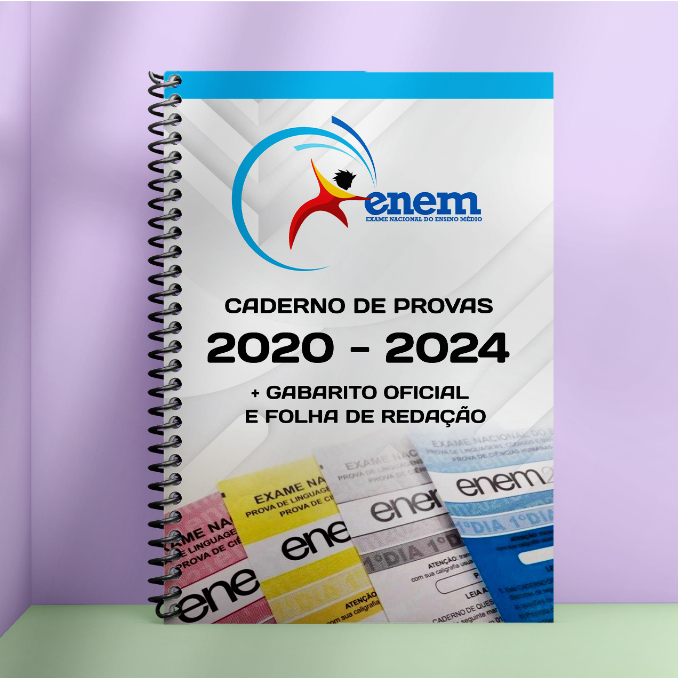 Apostila  DE PROVAS DO ENEM OFICIAL- caderno de provas + gabarito e ficha de redação