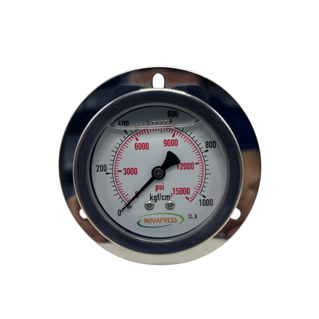 Manômetro + Flange - D. 63mm Esc 0-1000 Kgf/cm2 X 15000 Psi