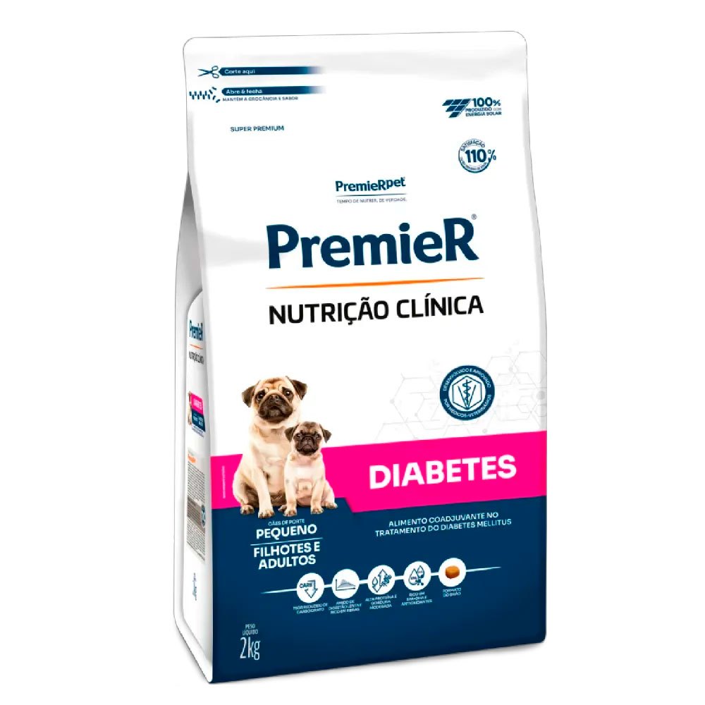 Ração Premier Nutrição Clínica Diabetes Cães Adultos e Filhotes Porte Pequeno 2kg em Oferta na Shopee