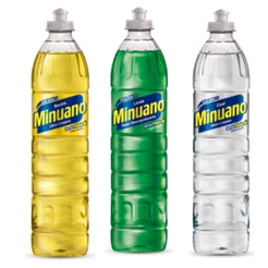 Kit 3 Detergentes Minuano 500ml – Poder Desengordurante e Brilho nas Louças