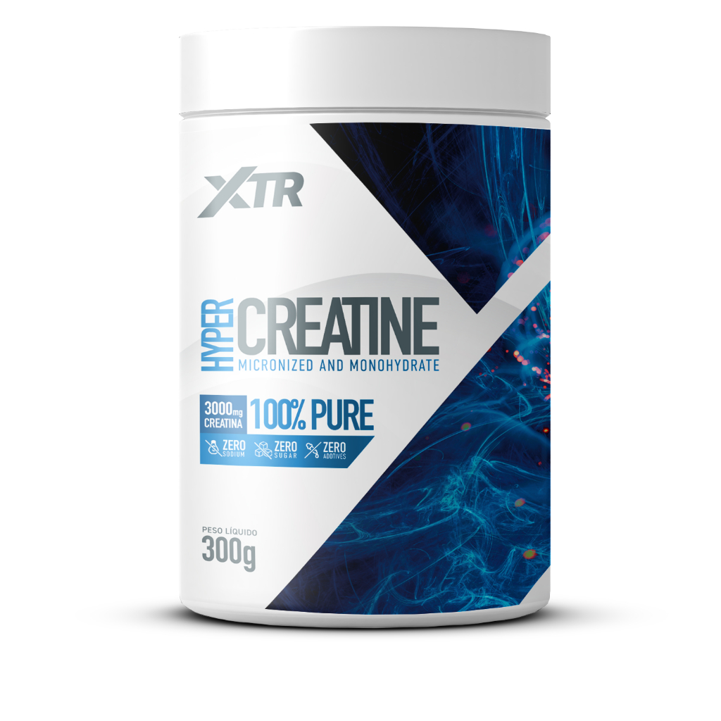 XTR - Hyper Creatine 300g – Creatina Monohidratada 100% Pura Alto Desempenho