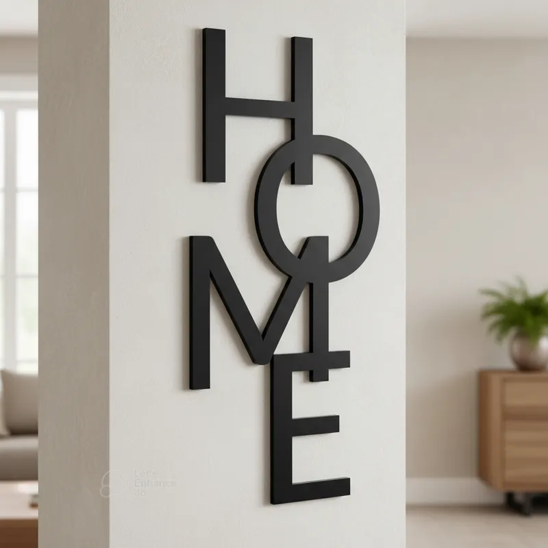 Aplique de Parede vazado MDF Home mdf 3mm acompanha fita dupla face