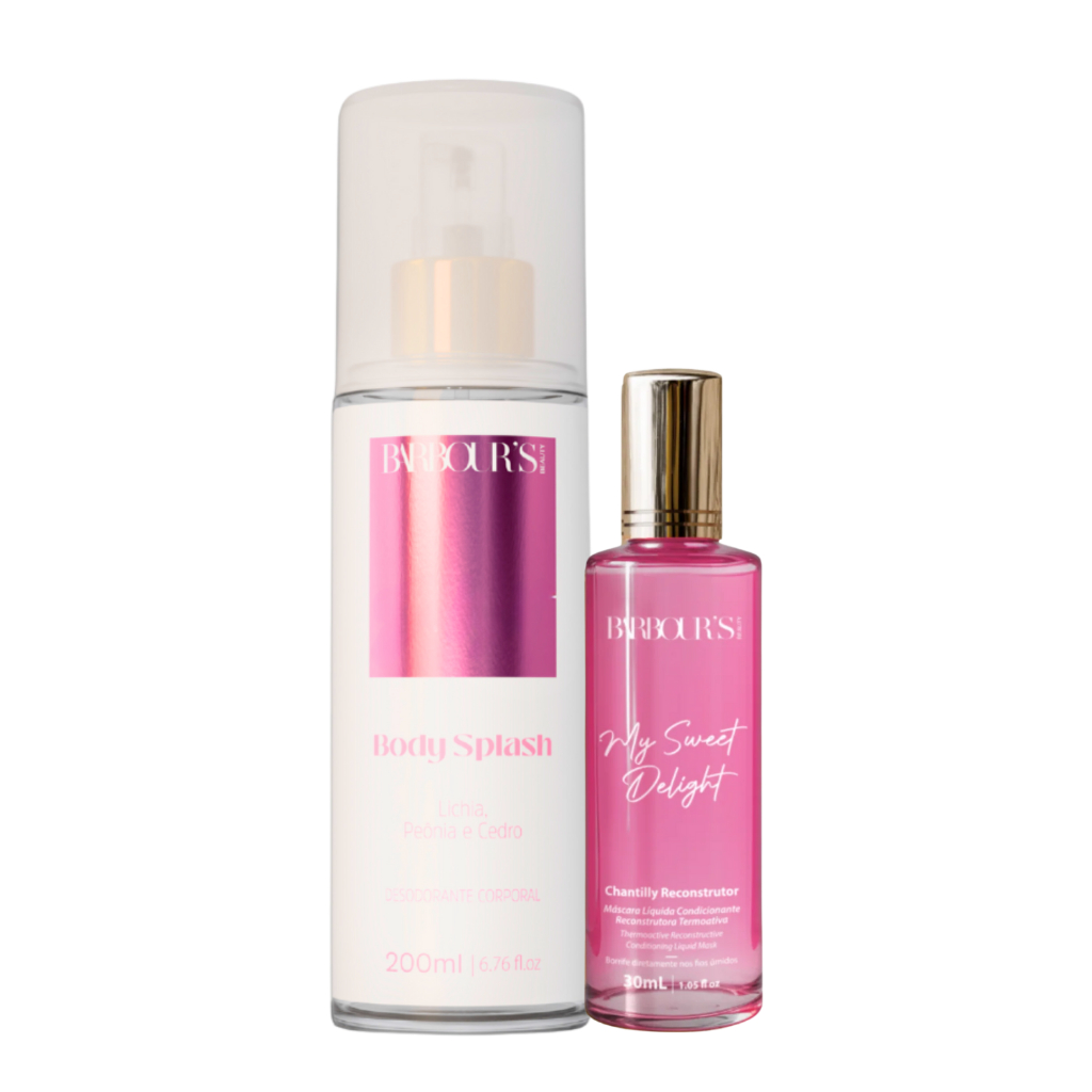 Kit Máscara Líquida e Body Splash My Sweet Delight Barbour's em Oferta na Shopee