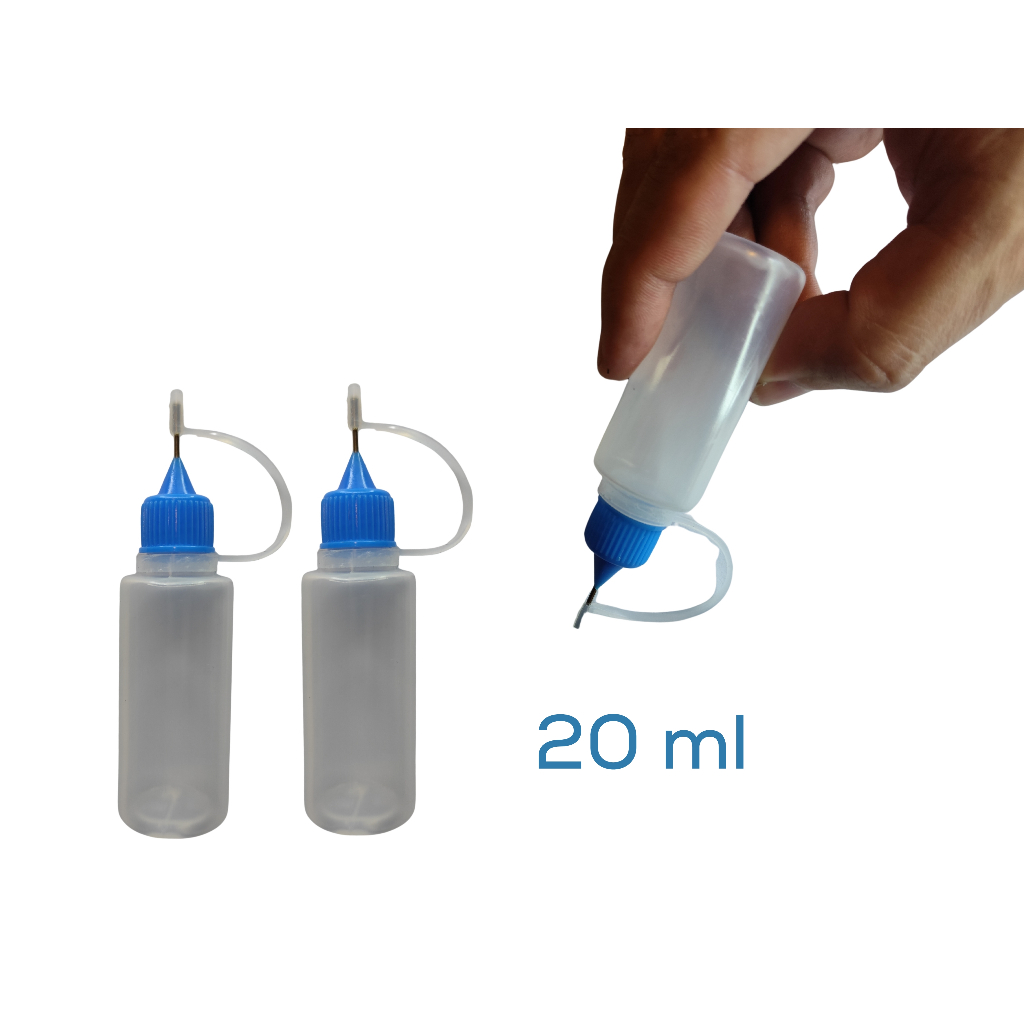 2 Tubo aplicador multiuso para colas, tintas, artesanato 20ml