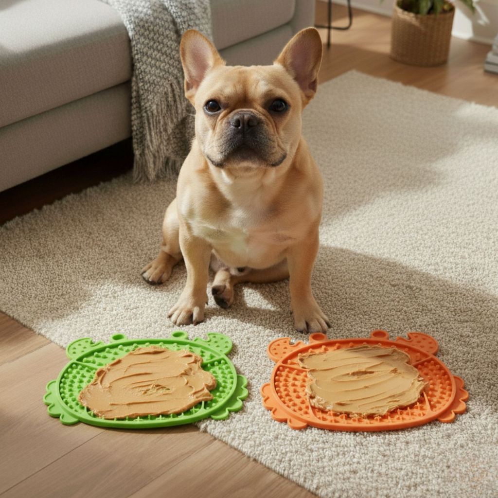 Kit 2 Tapetes Comedouro Lento PETYC Pets Antiderrapante Texturas Prático Eficaz