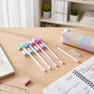 Kit 12 Canetas Cristal Luxo Com Pingente Personalizado Kawaii – Escrita Leve, Atacado Revenda