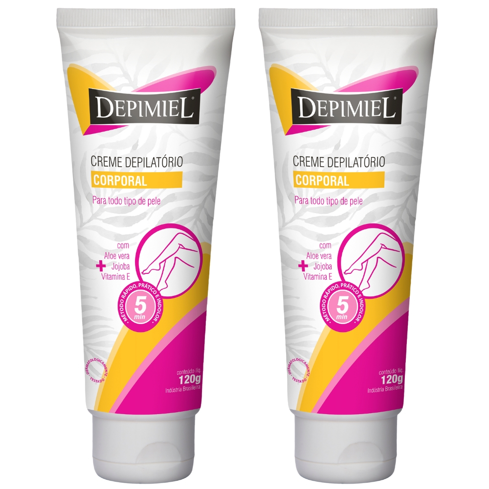 Creme Depilatório Corporal com Aloe Vera Vit E Depimiel 120g em Oferta na Shopee