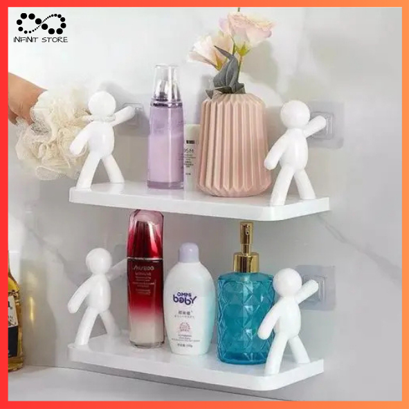 Mini Prateleiras Suportes Organizadores Com Adesivo Para Banheiro Cozinha Quarto em Oferta na Shopee