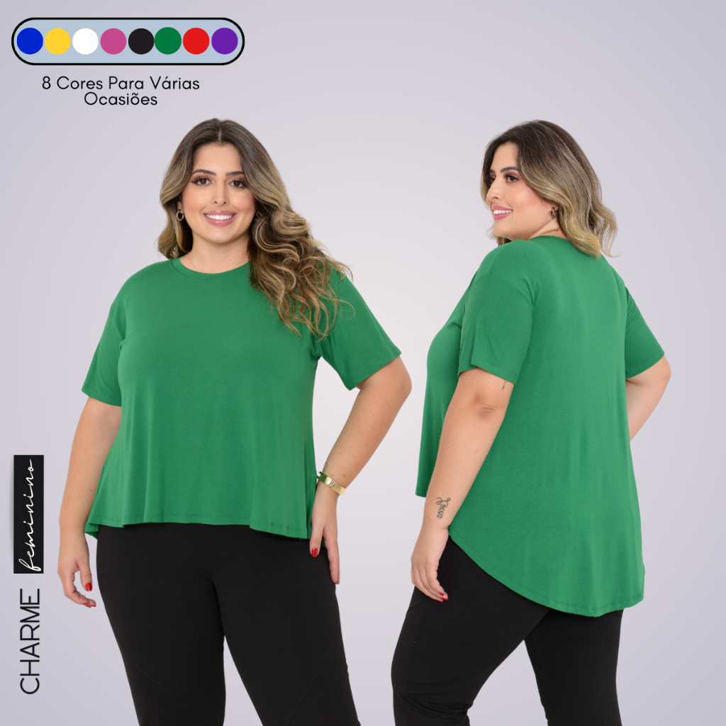 Blusa Feminina Calda Veste Legging Plus Size Manga Curta