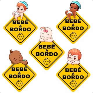 Adesivo Lindo Bebê a Bordo para Carro 5 Modelos em Oferta na Shopee