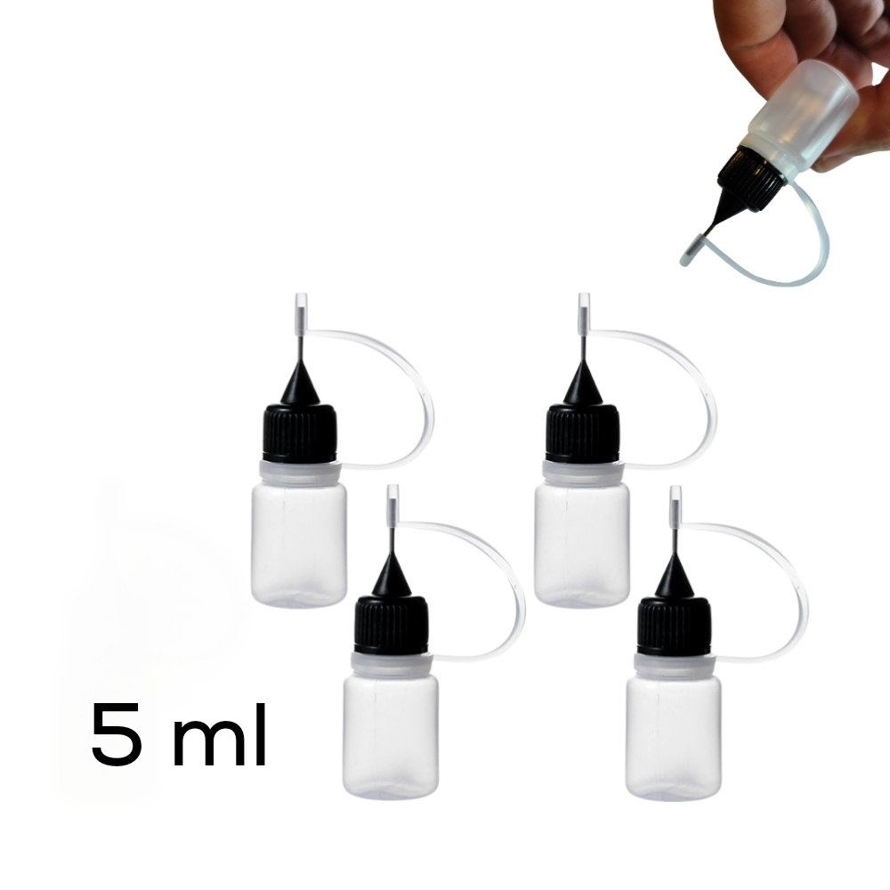 4 Tubos aplicador multiuso para colas, tintas, artesanato 5ml em Oferta na Shopee