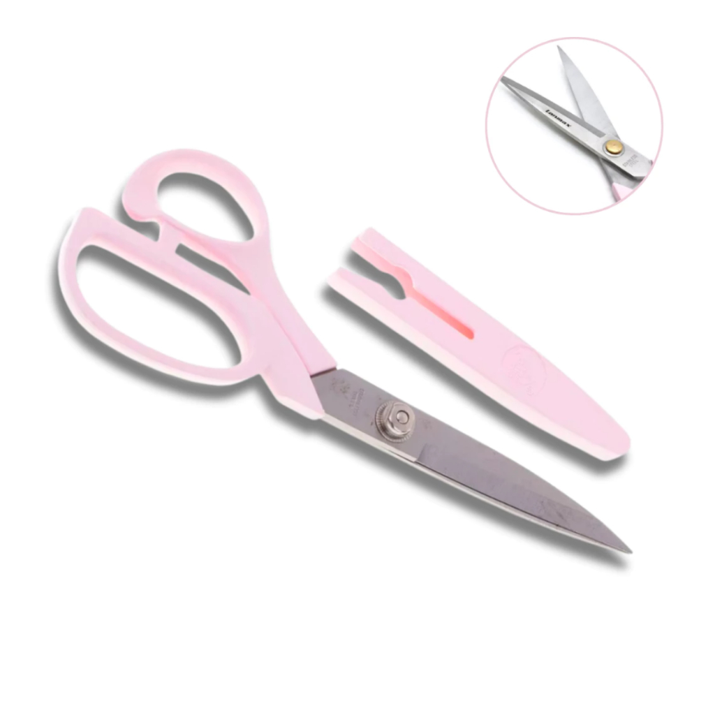 Tesoura Com Protetor de Lâmina 8 Polegadas Uso Geral Costura Patchwork Rosa Lanmax