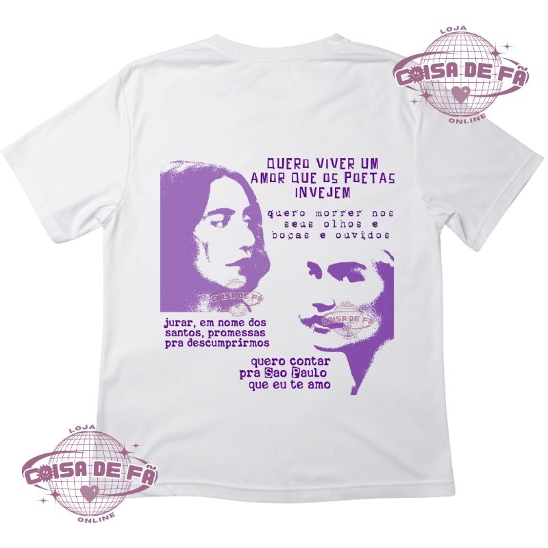 Camiseta ANAVITÓRIA Esquinas | Frente e Verso | 100% Algodão | Roxa