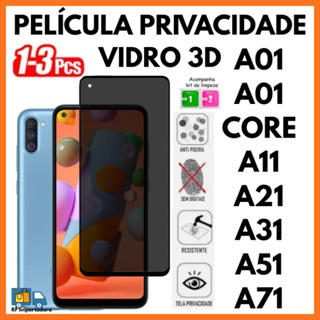 Película De Privacidade 3D Vidro Anti Spy Para Samsung A01 A01 CORE A11 A21S A31 A51 A71 em Oferta na Shopee