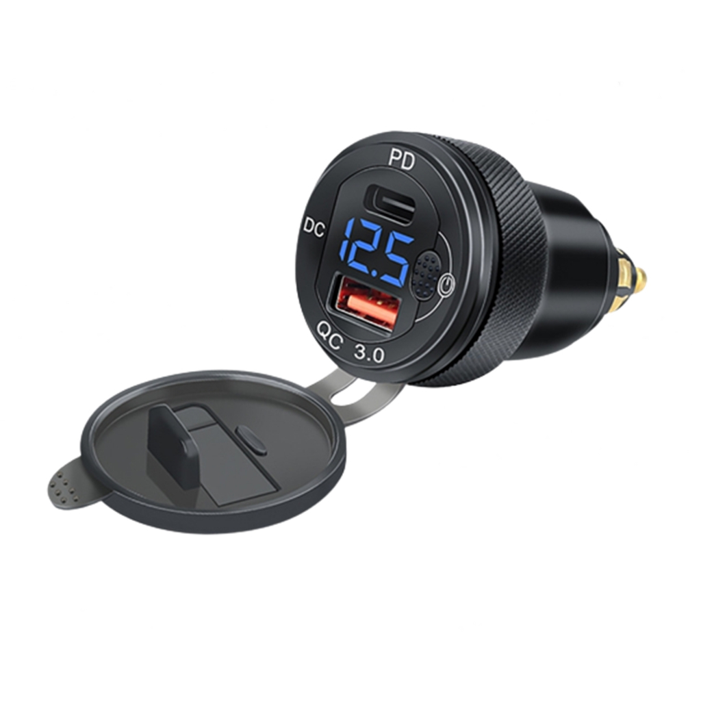 Adaptador Tomada Usb/ Usb-c p/ Motocicleta BMW, Triumph, Ducati, KTM, Husqvarna