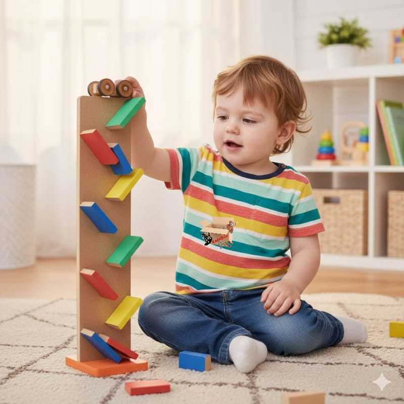 Brinquedo Pedagógico Madeira Rampa Pista Maluca em Oferta na Shopee