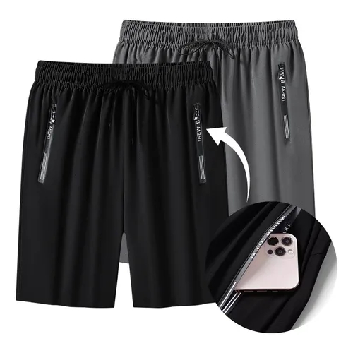 Bermuda Dry Fit Masculina de Academia em Poliamida e Elastano para Prática de Esportes
