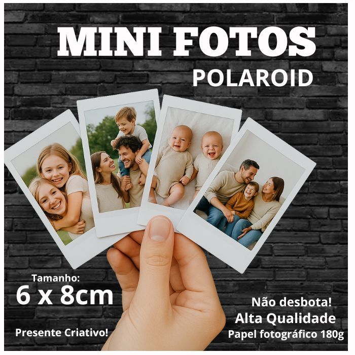 Mini Fotos Personalizadas 6x8cm | Revelação Digital para Presentes, Murais, Álbuns e Lembrancinhas em Oferta na Shopee