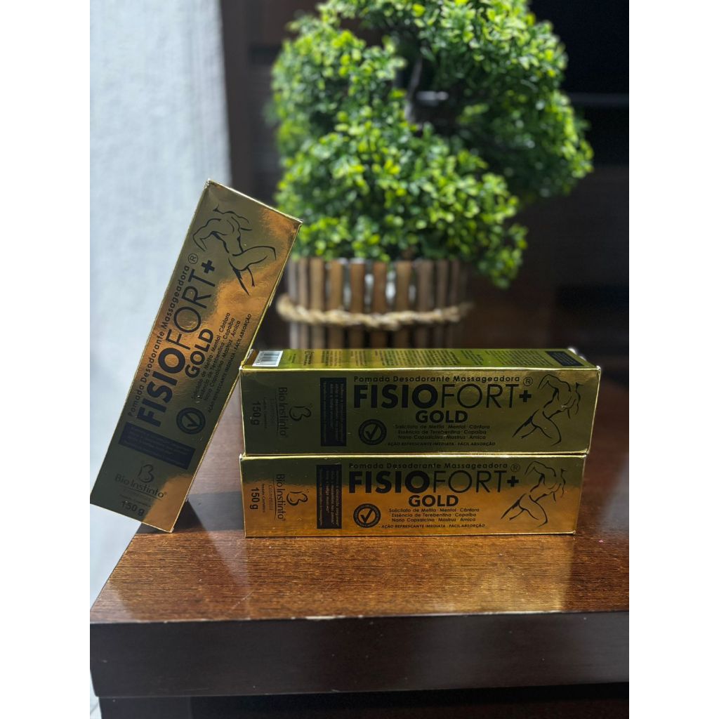 Pomada Desodorante Massageadora Fisiofort+ Gold – Bio Instinto (150g)