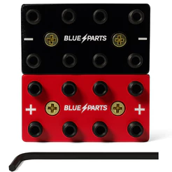 Bloco Distribuidor Som 4x4 8vias Barramento Fixa Até70mm BP3