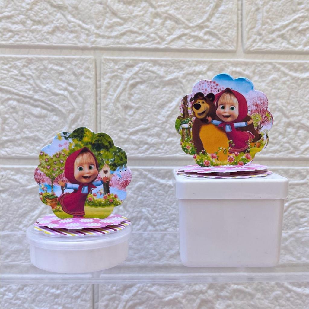 Kit Aplique 3D em pé Personalizada MARCHA E URSO  Festa, Lembrancinha em Oferta na Shopee