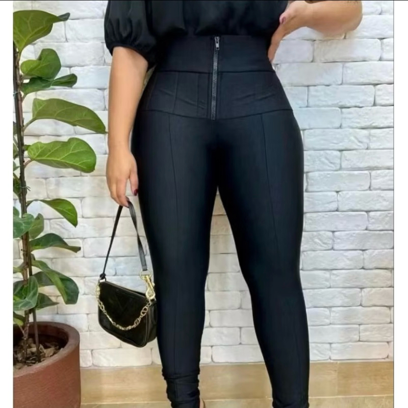 Calça Lipo Flare Feminina Cintura alta modeladora alta compressão calça flare boca de sino tecido suplex power premium