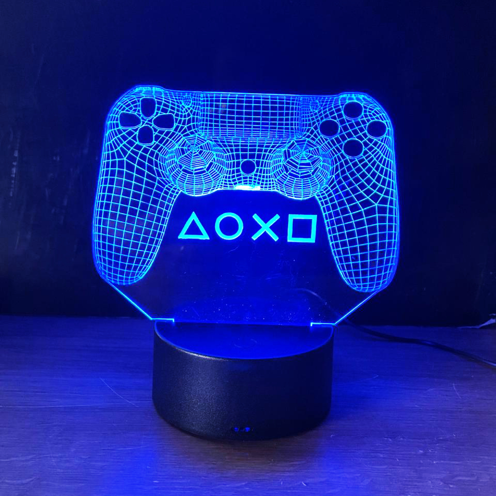 Luminária LED 3D Controle de videogame  / Decoração - Controle de videogame, manete, gamer em Oferta na Shopee